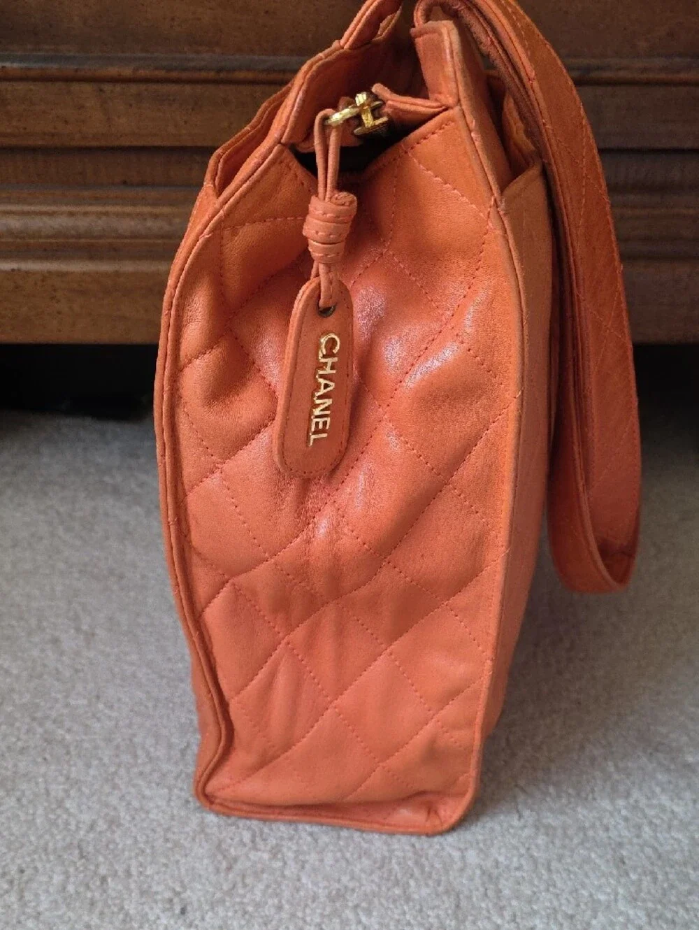 CHANEL Quilted Timeless Leather CC Turnlock Tote